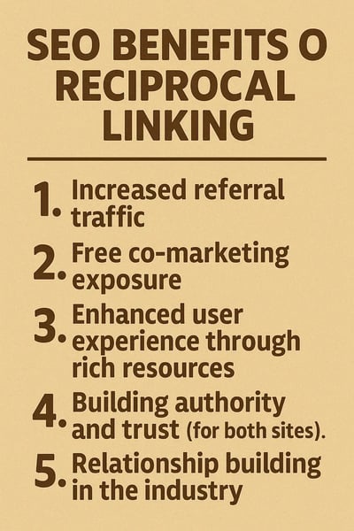SEO benefits of reciprocal linking
