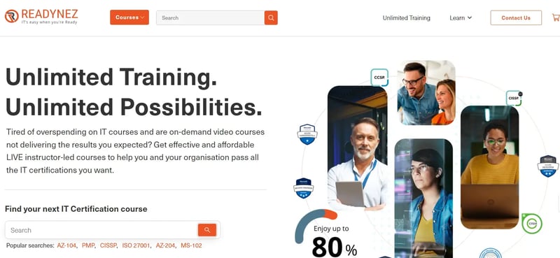Readynez homepage